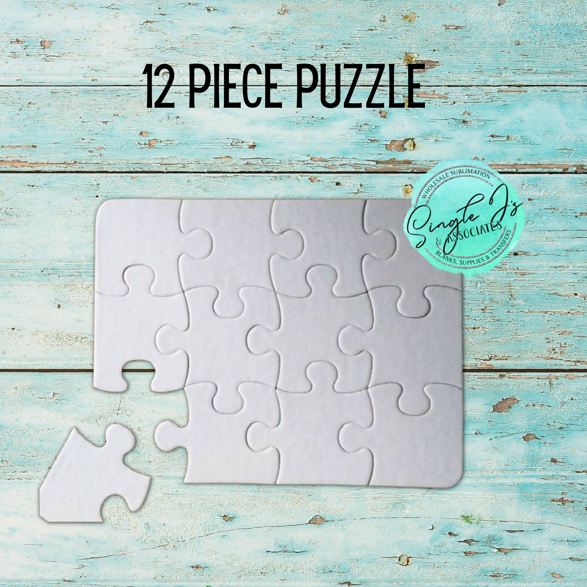 12 Piece Puzzle – Single J's Sublimation