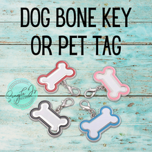 Load image into Gallery viewer, Dog bone key or pet tag
