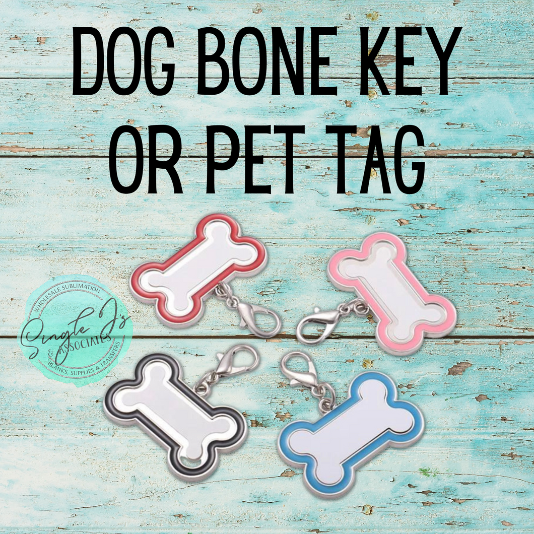 Dog bone key or pet tag