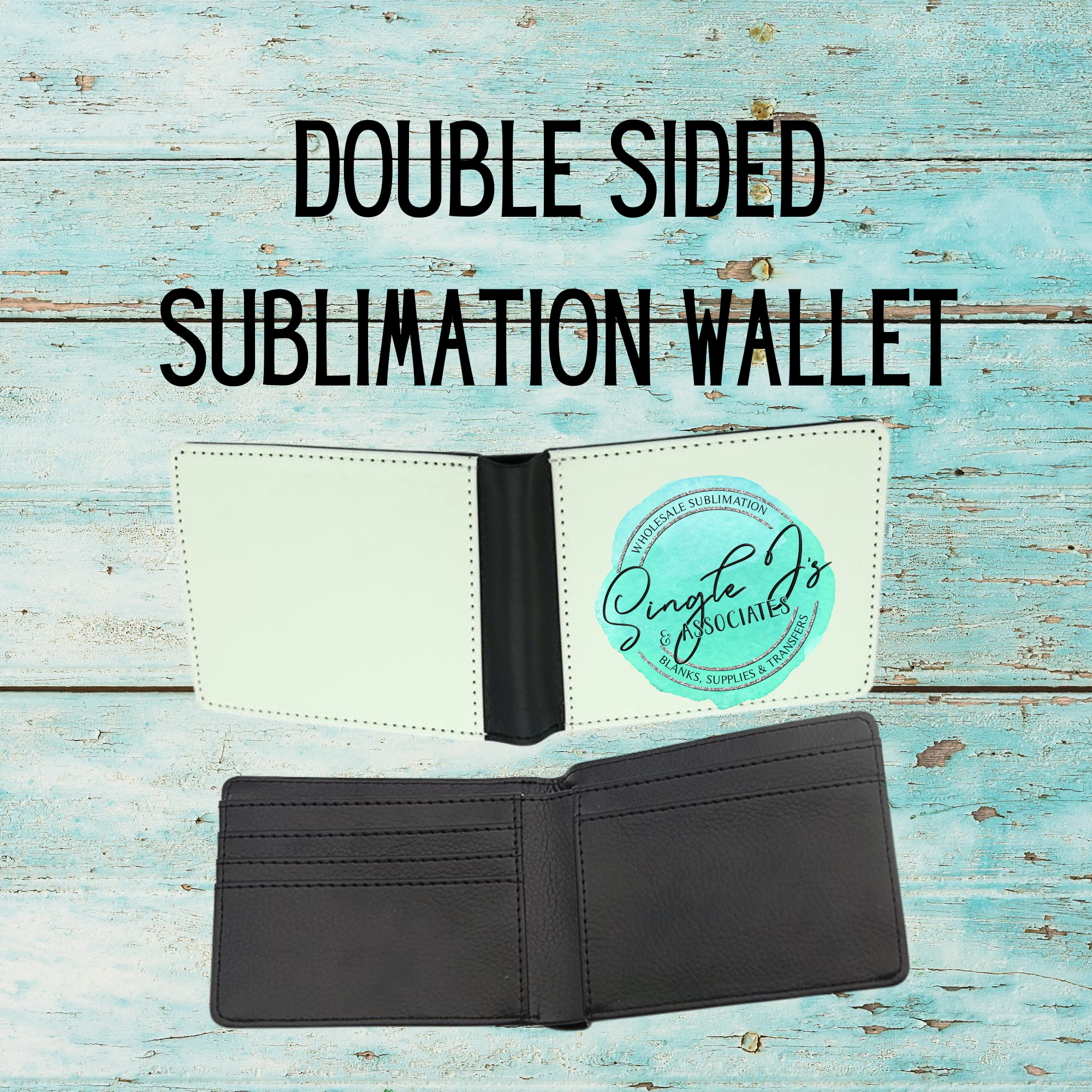 Wallet, Men's Double Sided Sublimation PU Leather Wallet