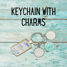 Load image into Gallery viewer, Keychain with charms
