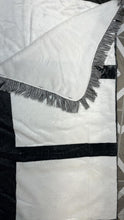 Load image into Gallery viewer, White Back Fringe 9 Panel Blanket
