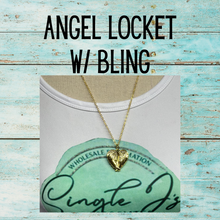 Load image into Gallery viewer, Angel locket with bling
