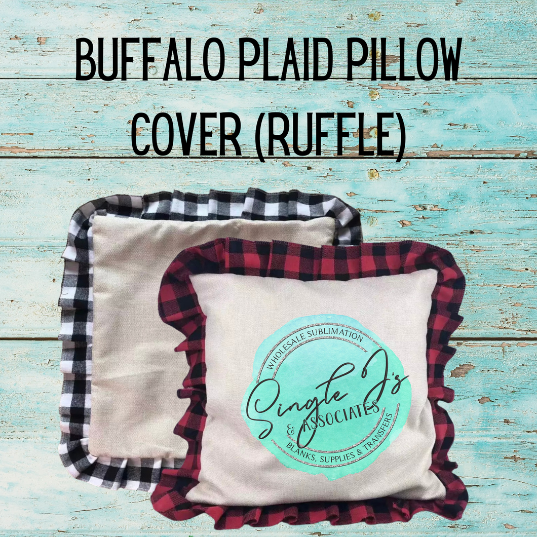 Buffalo Plaid Pillow Cover (Ruffle)