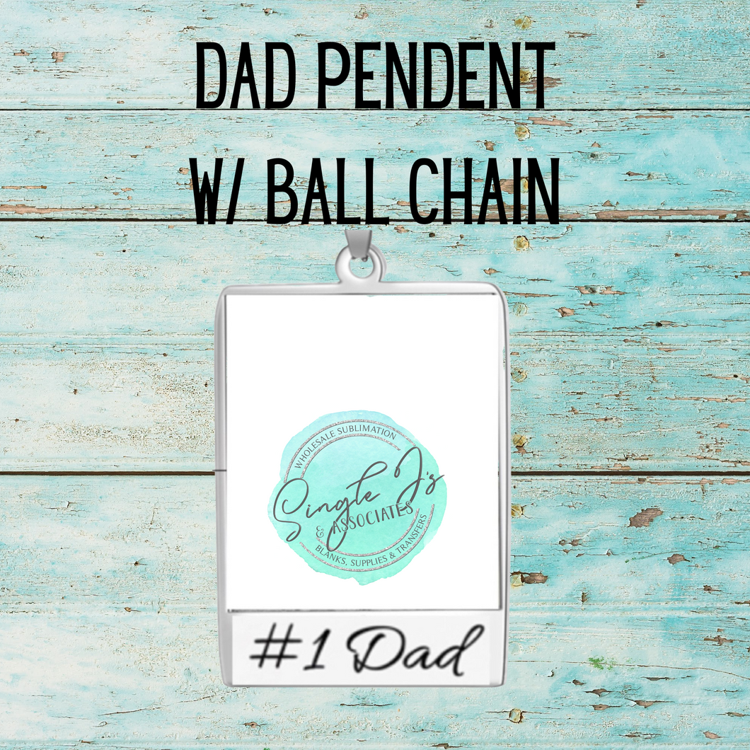 Dad pendent with ball chain