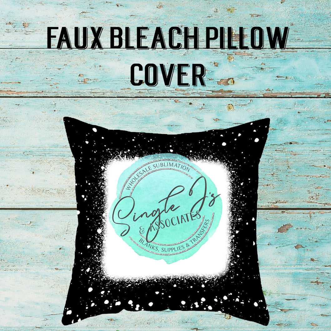 Faux Bleach Pillow Cover