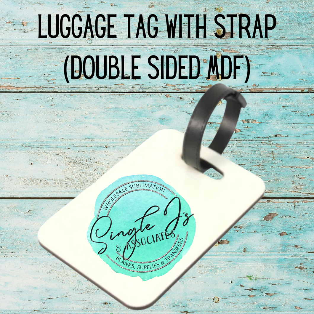 Luggage Tag With Strap (Double Sided MDF)