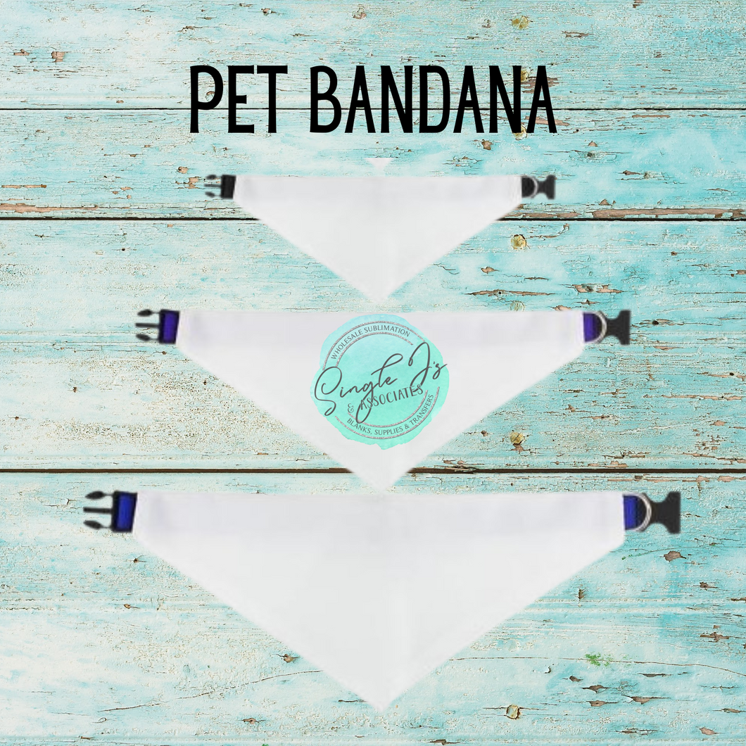 Pet bandana Goes around a collar not included