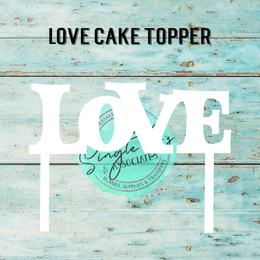 MDF Love Cake Topper