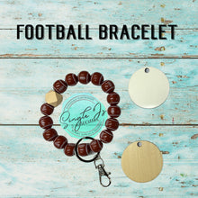 Load image into Gallery viewer, Wood bead bracelet - Flag or Football
