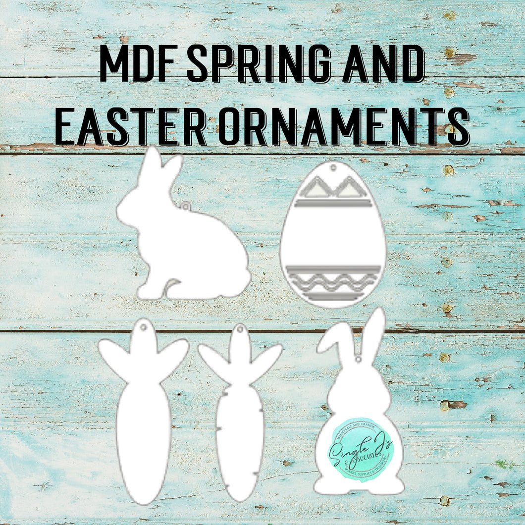 MDF Spring and Easter Ornaments