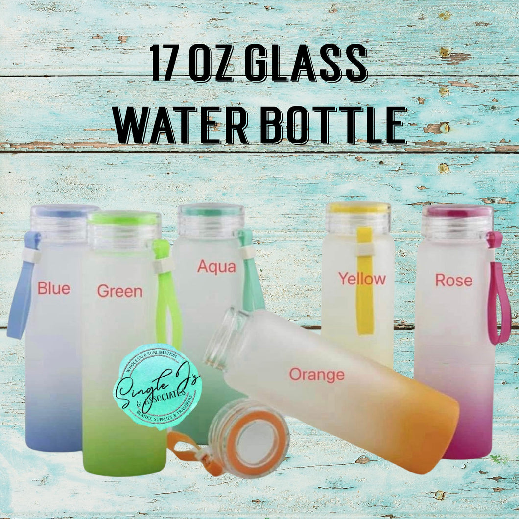 17 oz glass water bottle
