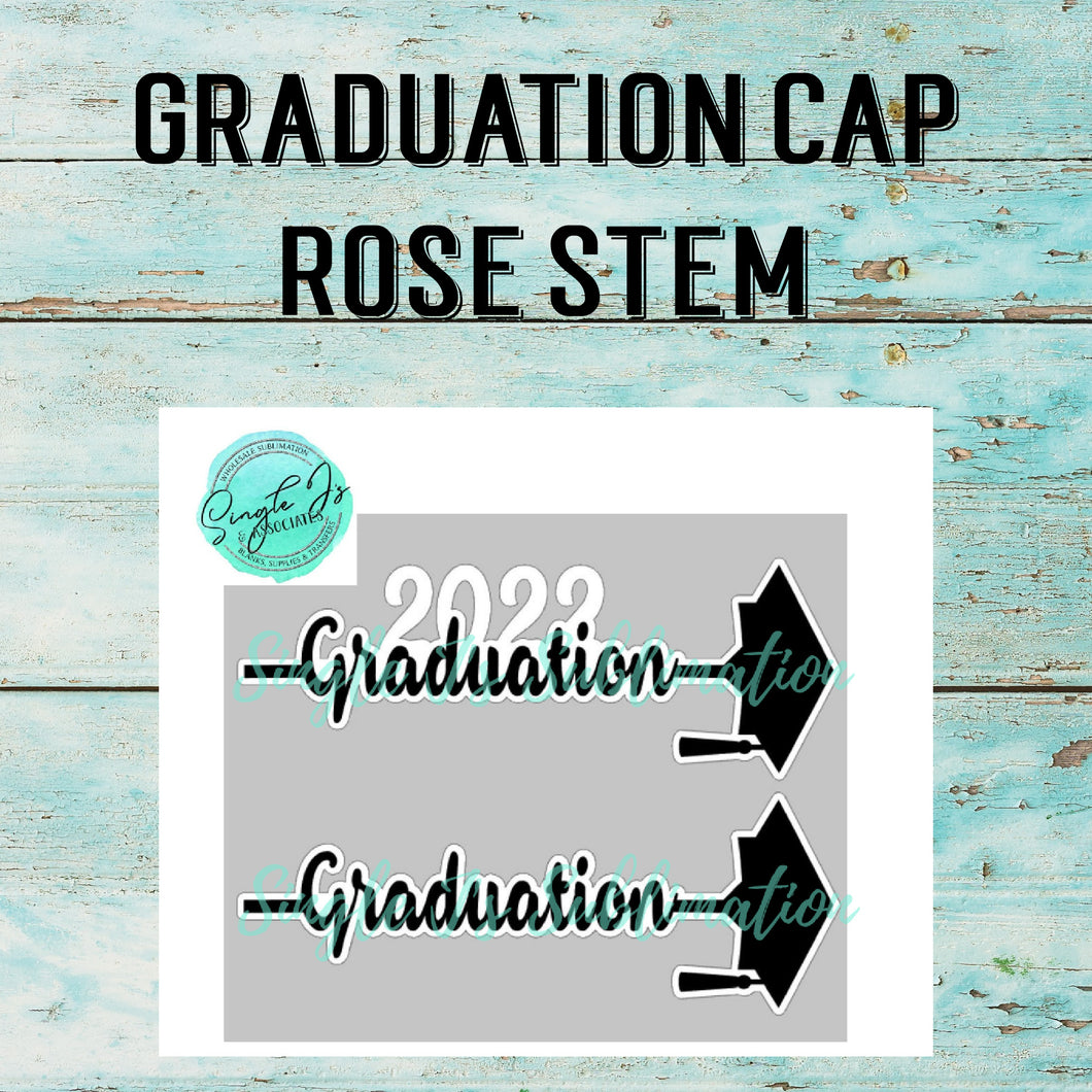 Graduation Cap Rose Stem