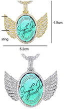 Load image into Gallery viewer, Small Oval Angel Wing Necklace
