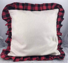 Load image into Gallery viewer, Buffalo Plaid Pillow Cover (Ruffle)
